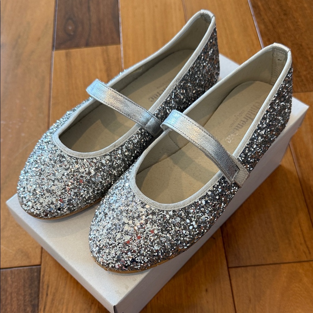 Childrenchic Silver Glitter Ballet Flat